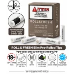 ROLL & FRESH Slim Pre-Rolled Tips – פילטרים עם פחם קוקוס 50 יחידות