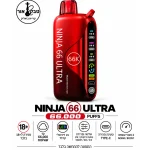 סיגריה אלקטרונית חד פעמית NINJA ULTRA 66000 – עד 66,000 שאיפות, מסך דיגיטלי וסוללה נטענת | טבק אור
